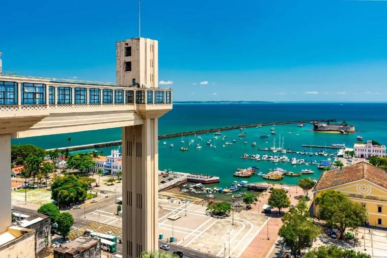 Elevador Lacerda e Baía de Todos-os-Santos, Salvador